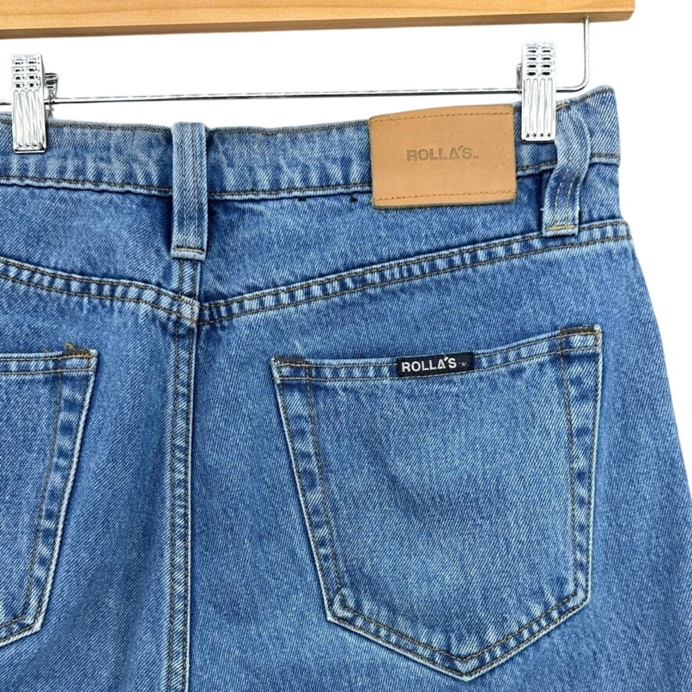 Rollas Relaxo Relaxed Fit Organic Cotton Blue Jeans 32x25 Raw Hem Australian